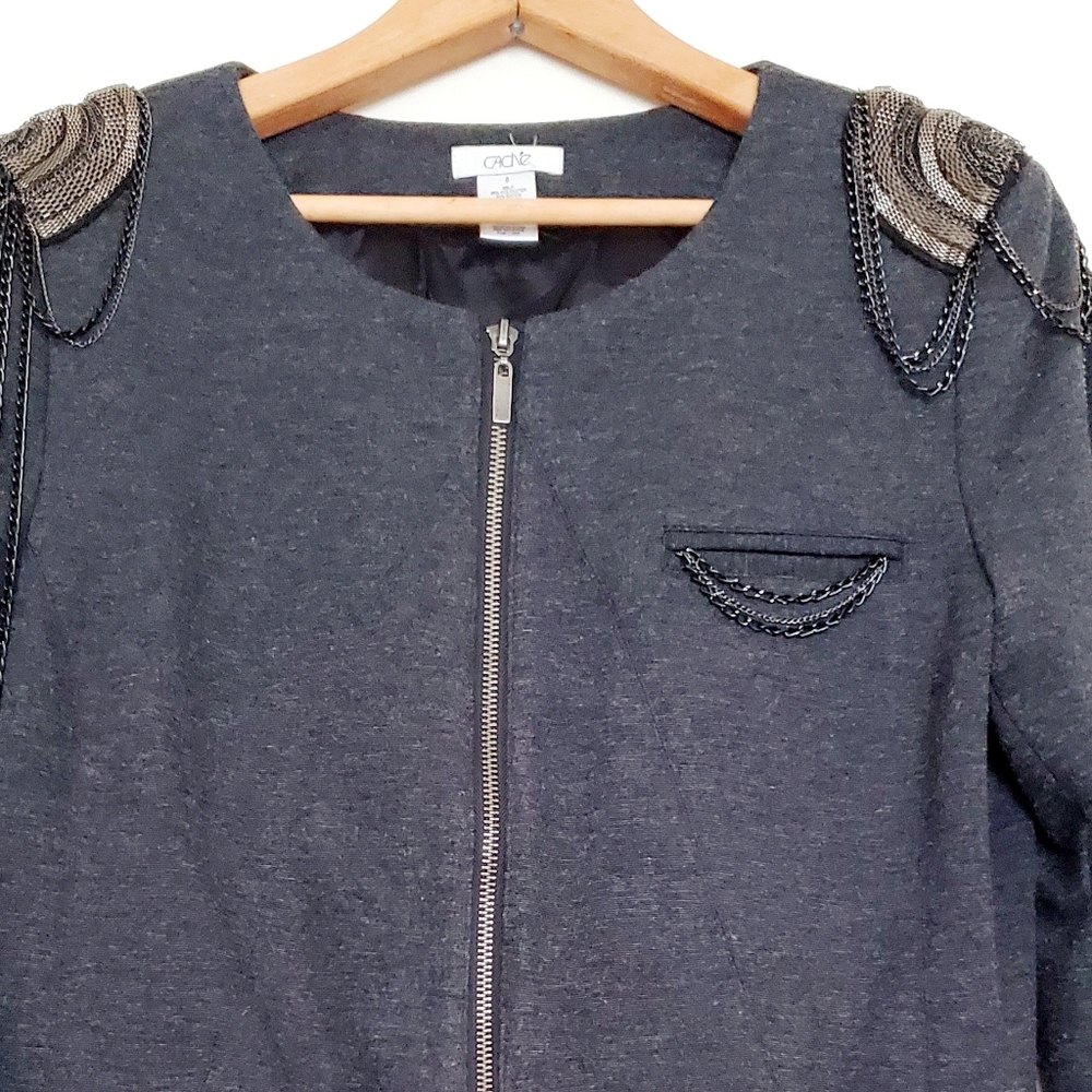Cache zippered jacket with shoulder embell… - Picture 3 of 6